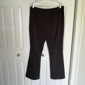 Susan Graver Straight Leg Pants Black Large Pull On Straight Women